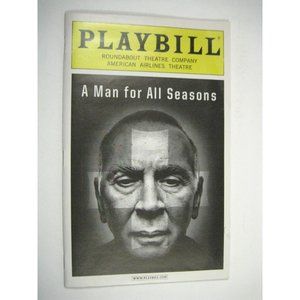 A Man for All Seasons Playbill  2008 Roundabout Theatre Company Frank Langella